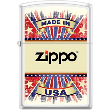 Zippo 2024 Zippo Custom Made In Usa White Matte ZIP-214CI018442
